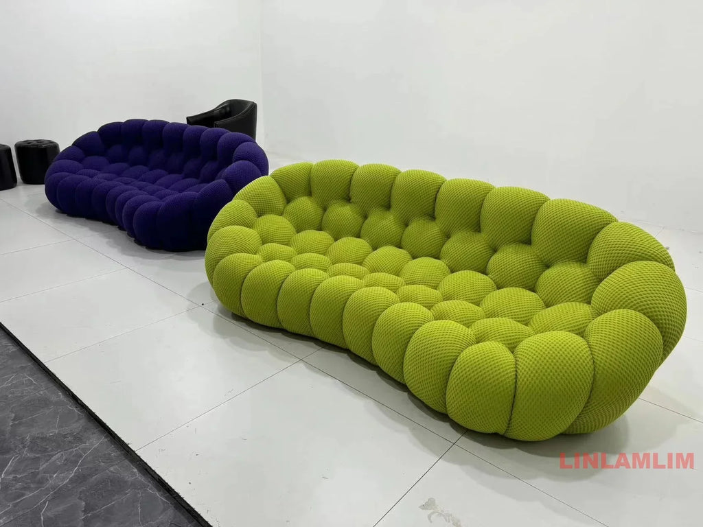Contemporary Cloud-Shaped Sofa Modular Cloth Couch Fabric Curved Designer Sofa Set