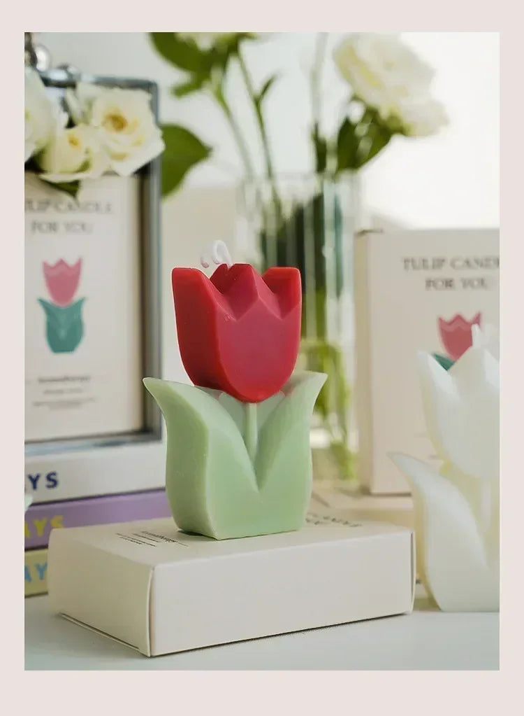 Tulip Aromatherapy Candle Fragrance Flower Shaped Candle Gift