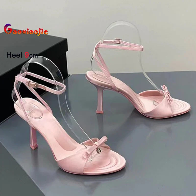 Women's Buckle Simple Peep Toe High Heels Sandals
