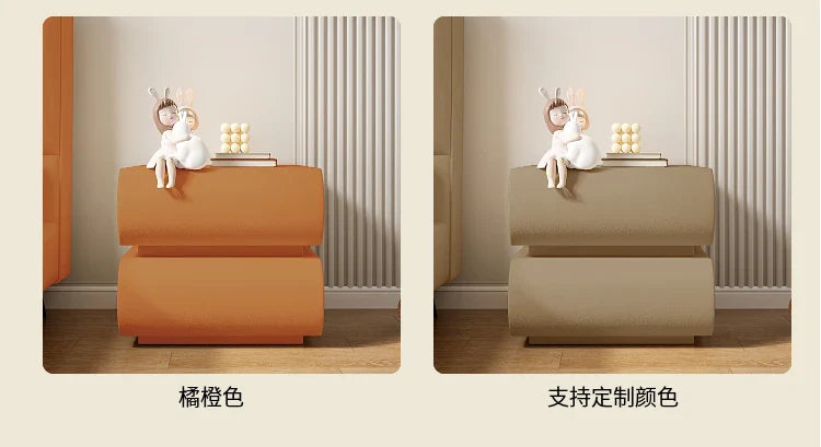 Luxury Modern Night Table Space Saving Minimalist Bedside Table Storage