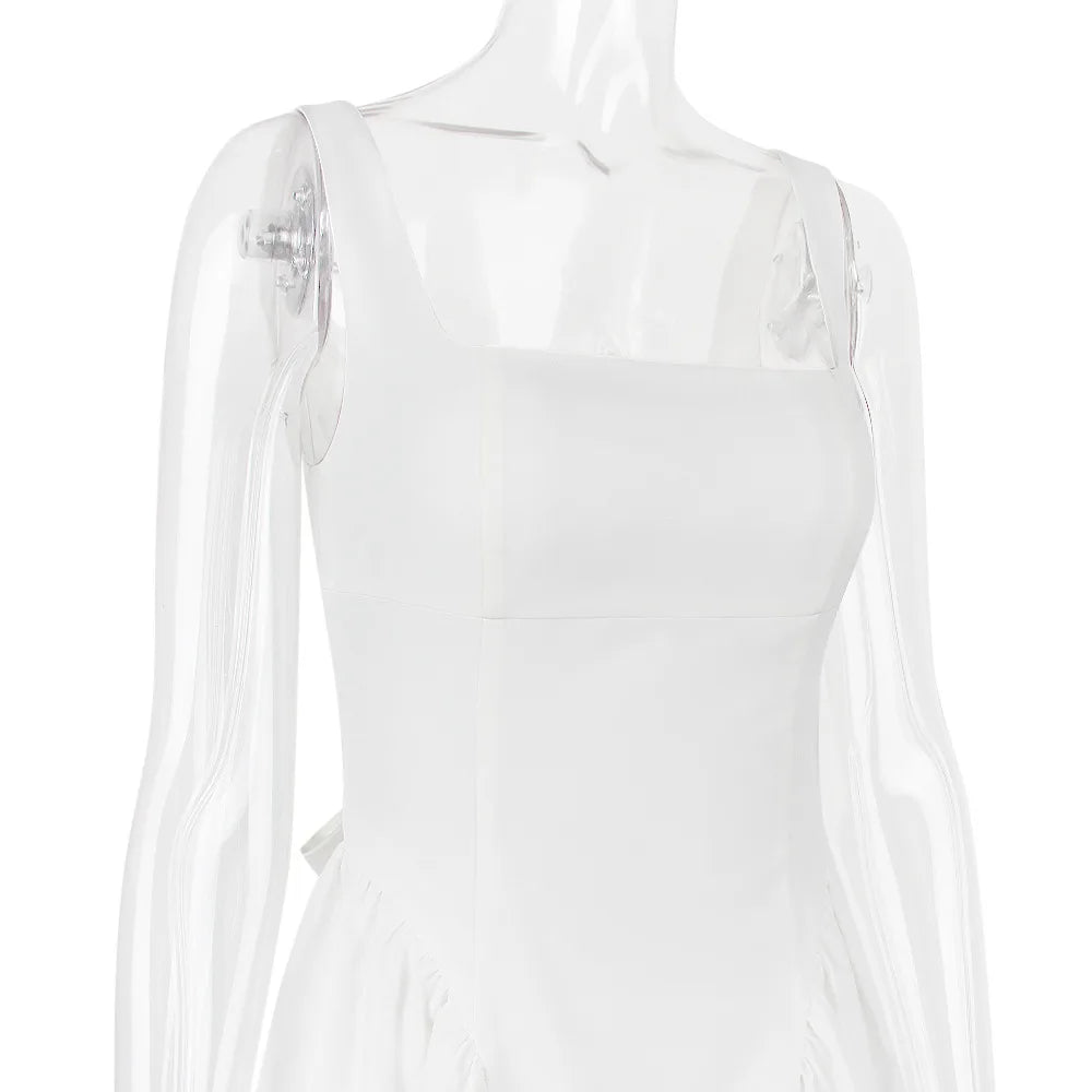 Mini Backless A Line Dress Sexy Big Bow Dress Casual Women Dress