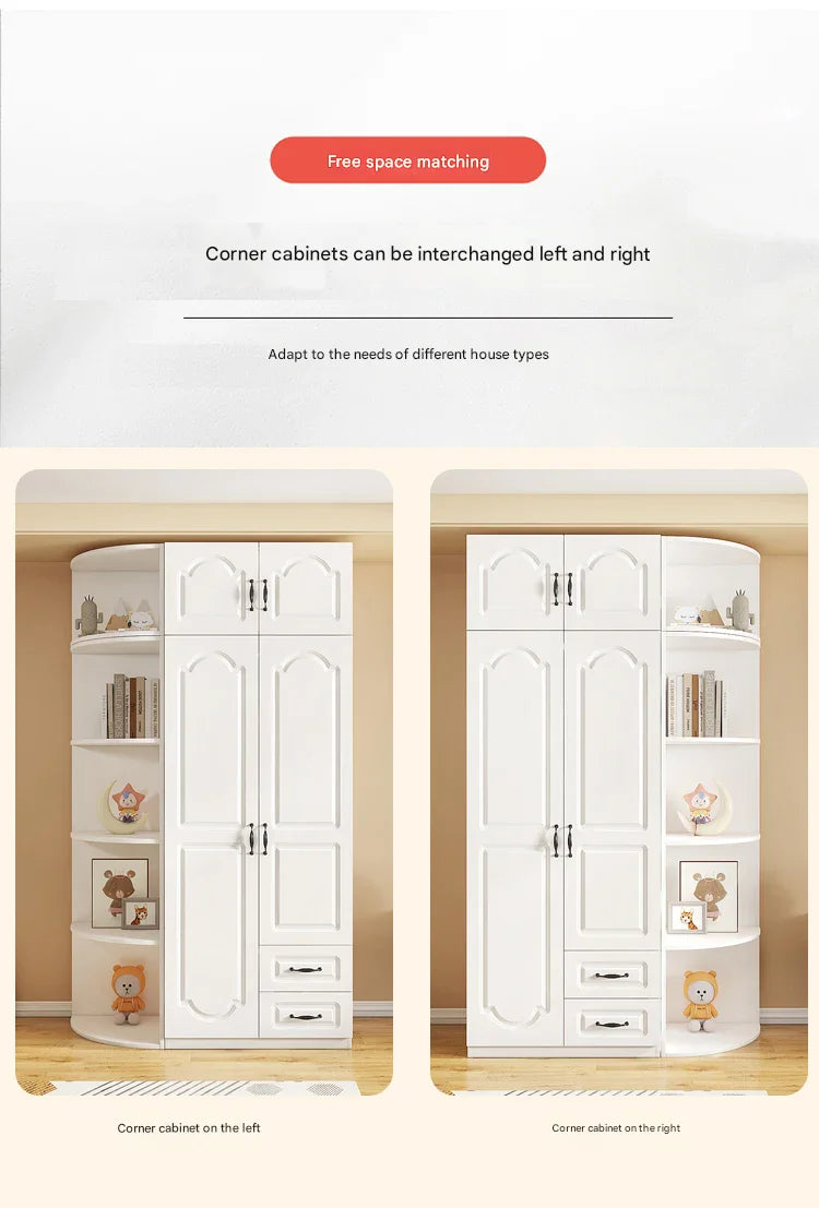 Two Door Wardrobe Clothing Organizer Style Wooden Wardrobe Summer Heavy Duty