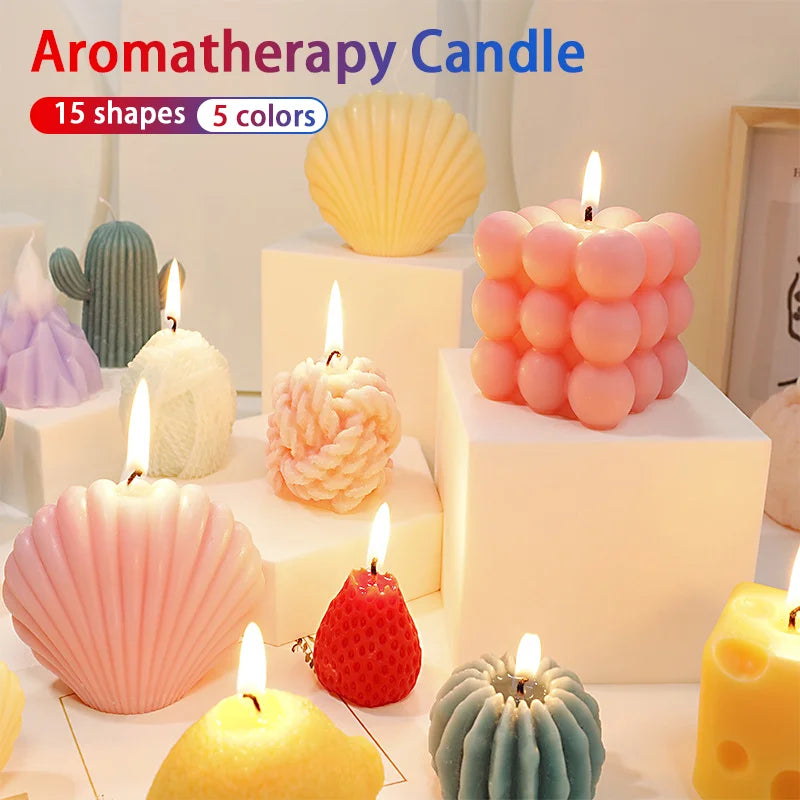Smokeless Aesthetic Candle Scented Candles Decoration