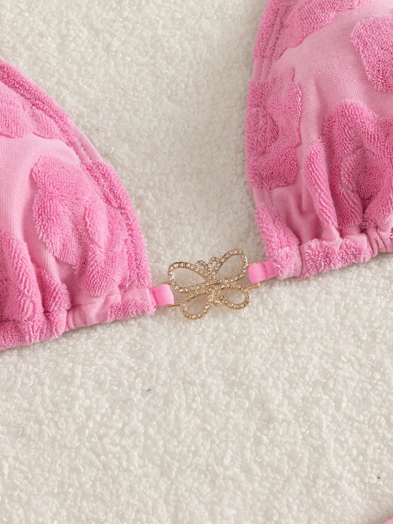 Sexy Pink Bikinis Sets Women Halter Push Up Bra Tie Side Thong Swimsuit Brazilian Beach Bandage Bathing Suit Micro Swimwear