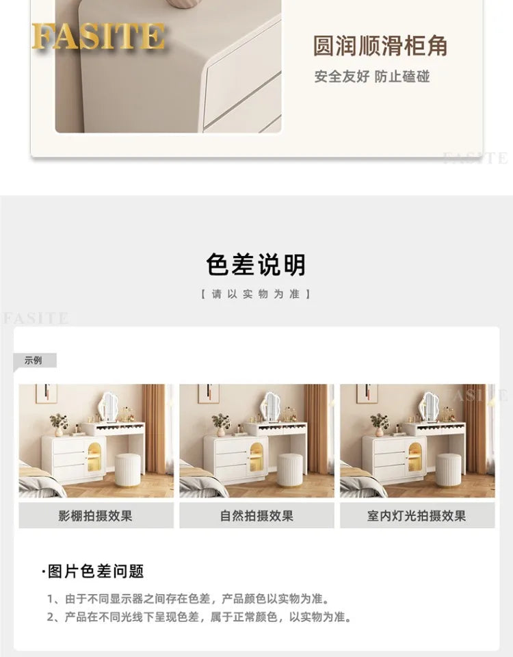 Modern Simple Makeup Table Household Bedroom Writing Desk Corner Desk Integrated Makeup Table