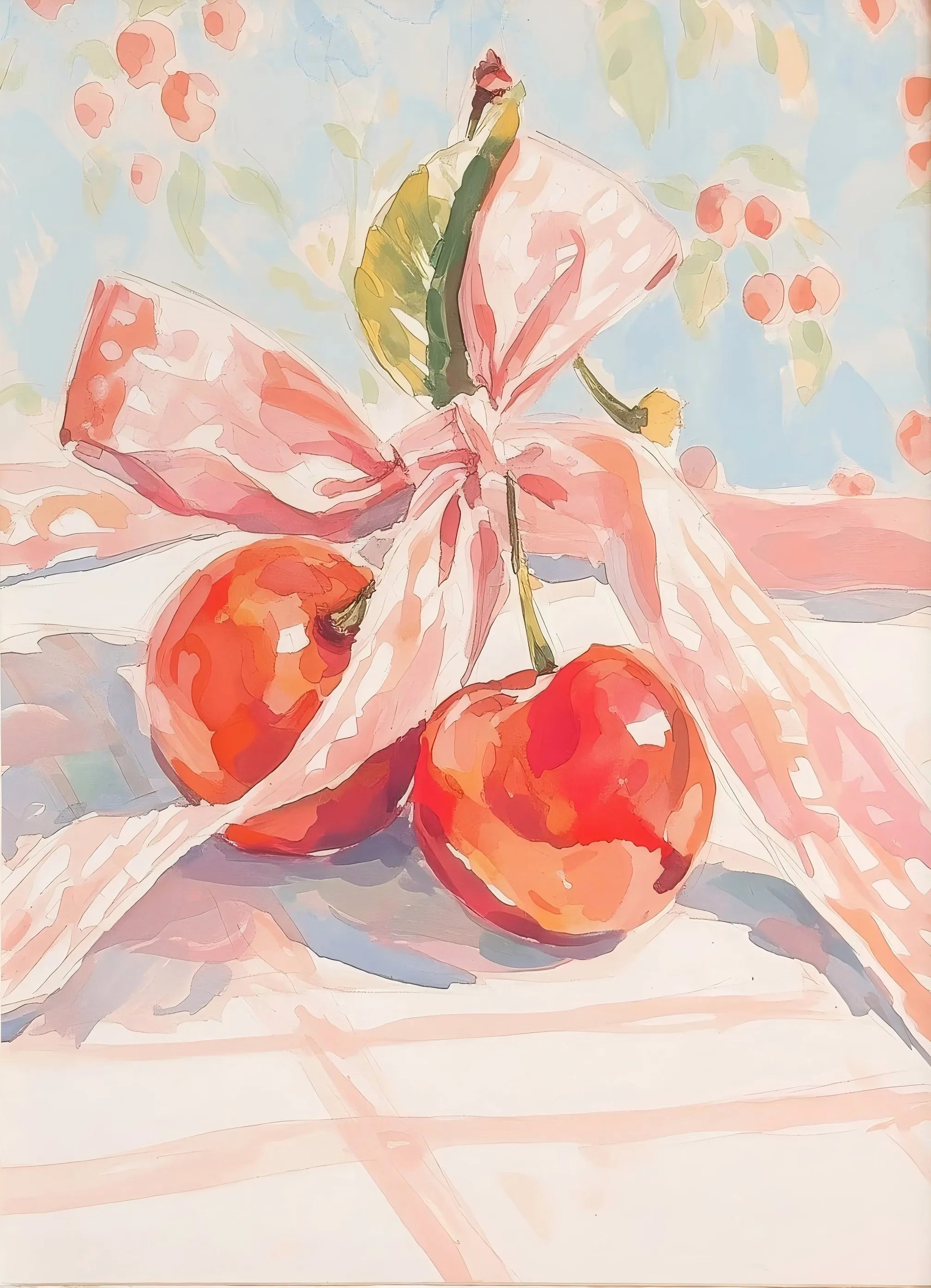 Retro Pink Cake Shop Dessert Gourmet Strawberry Cake Tea Poster Canvas Painting Prints Art Pictures Wall Decor