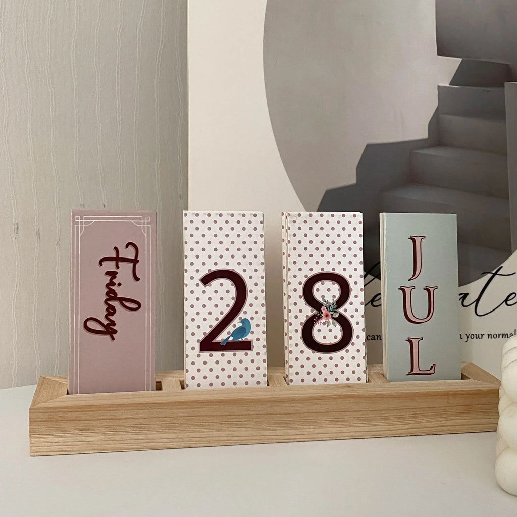 Creative Calendar Mini DIY Desktop Calendar, Office Desktop Decoration, Holiday Decoration Calendar