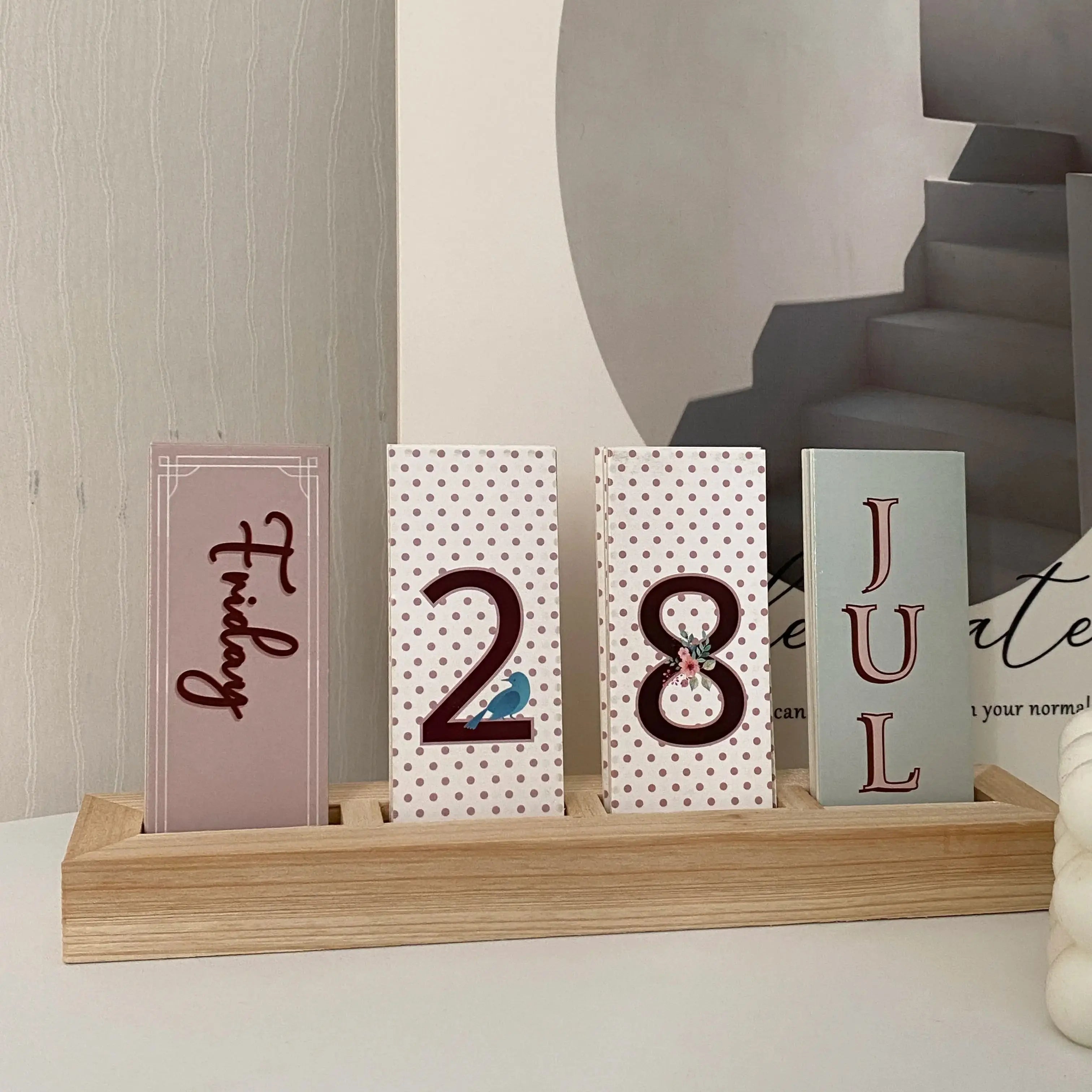 Creative Calendar Mini DIY Desktop Calendar, Office Desktop Decoration, Holiday Decoration Calendar