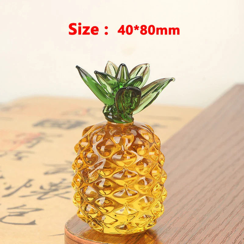 Crystal Fruit Decor - Peach, Grape, Apple, And Persimmon Ornaments