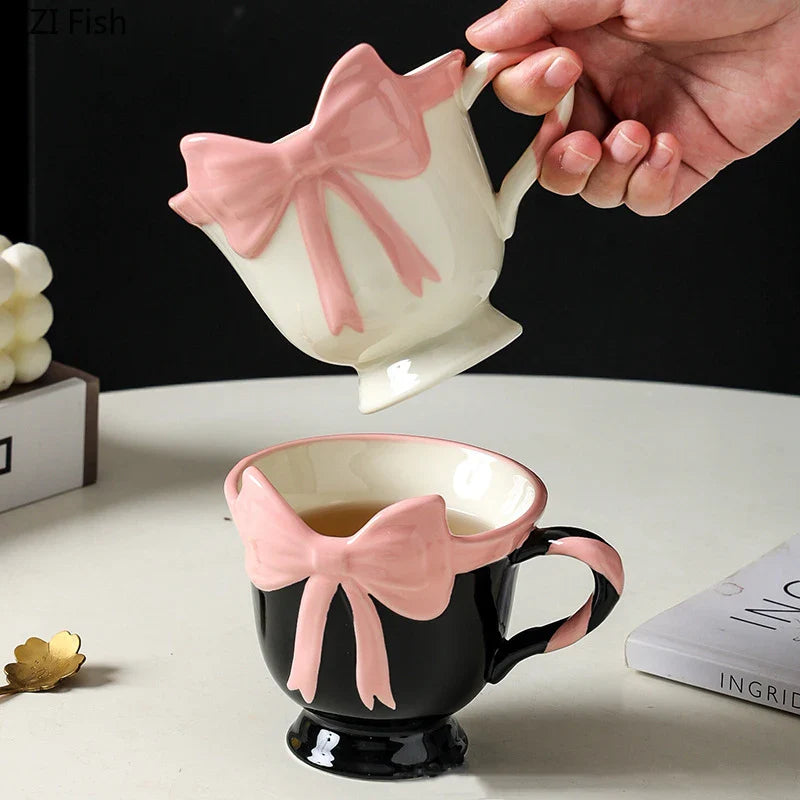 Cute Big Bowknot Decorative Mug