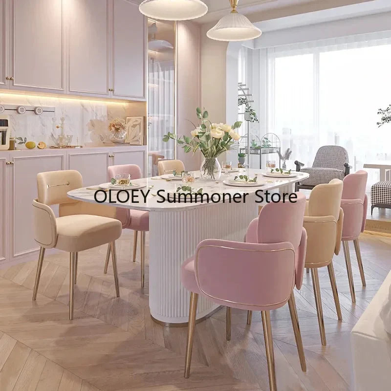 Pink Velvet Relaxing Chair Arm Single Furniture