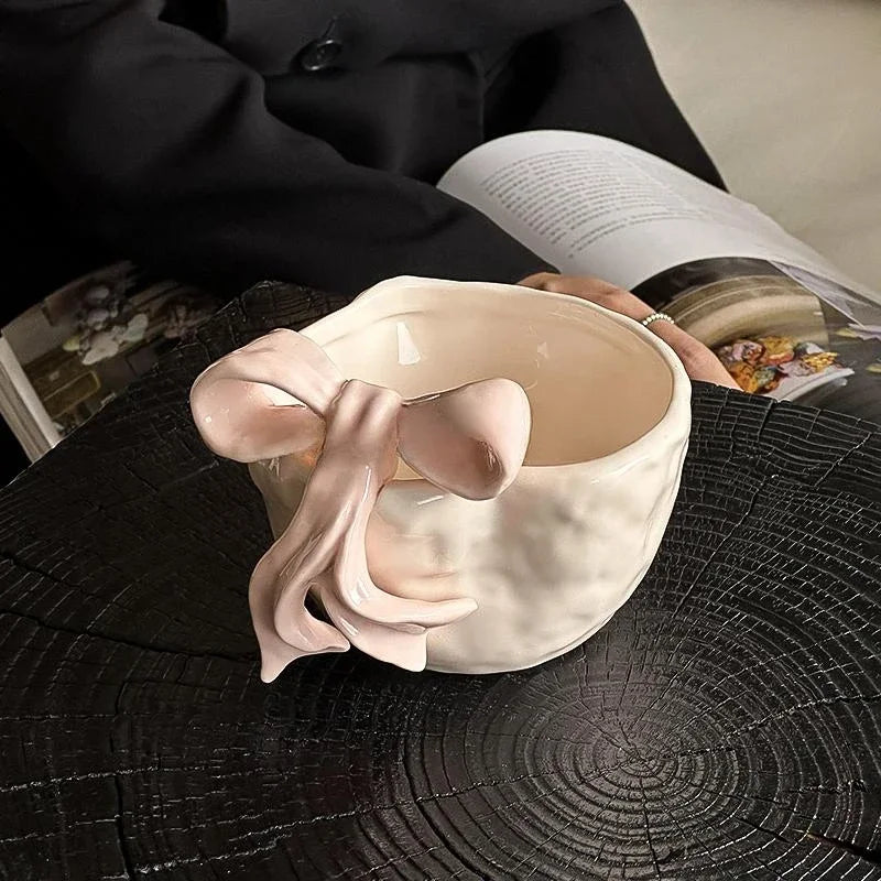 Exquisite 3D Bow Ceramic Bowl