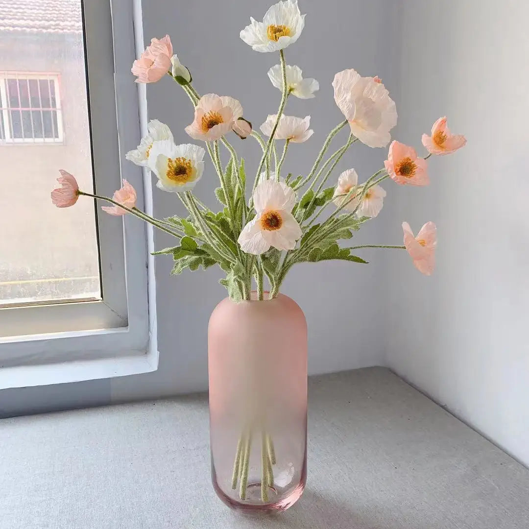 Garden Artificial Flowers Bouquet Poppy Fake Flowers For Home Decor