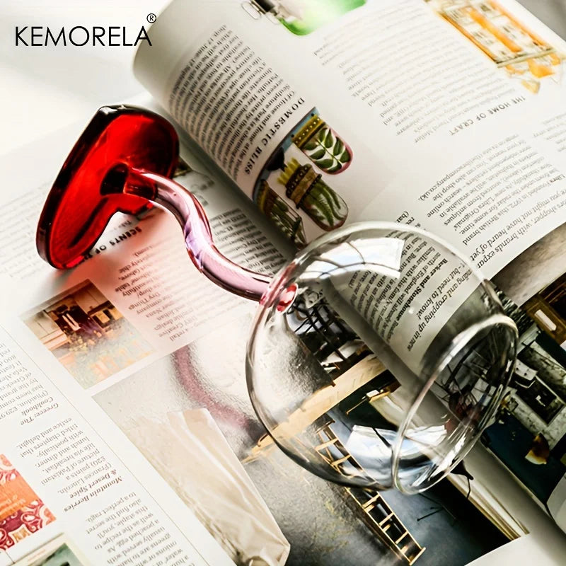 Red Heart Bottom Wine Glass Heat-resistant Cocktail Glass