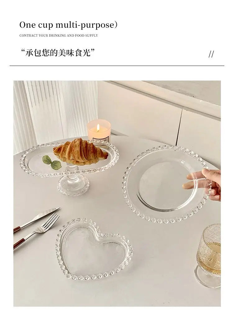 Clear Glass Cake Plate