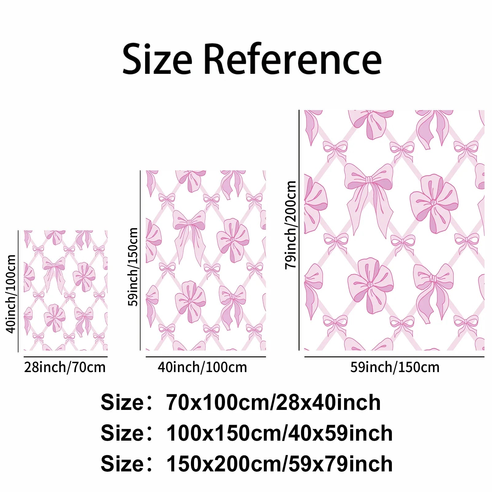 Pink Bow Blanket, Flannel Decorative Blanket, Bedding Accessories, Soft Cozy Warm Blanket