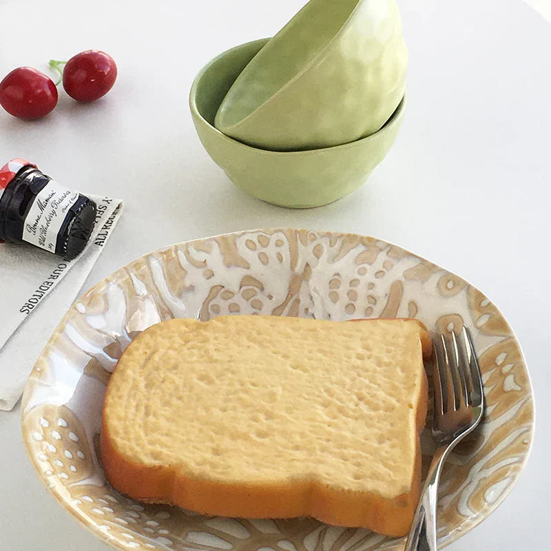 Porcelain Style Modern Simplicity Solid Color Bowl