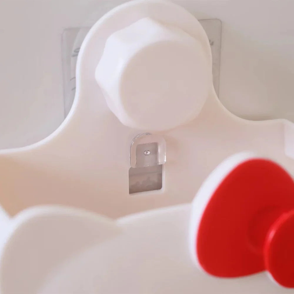 Sanrio Bathroom Shelf Punch-Free Hello Kitty Sink Toothbrush Toothpaste Comb Storage Box