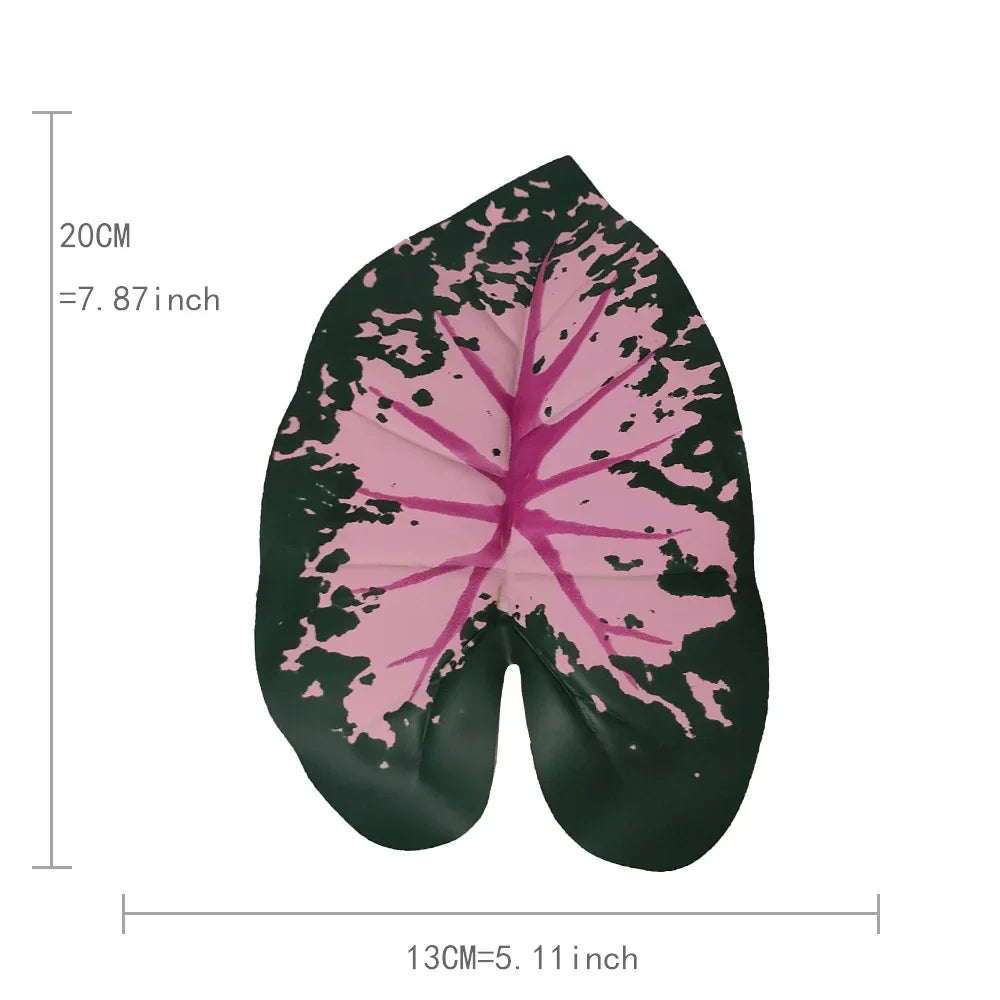 Pink Leaf Potted Plants Fake Artificial Plants Decoration Artificial Flower Simulation Ornament For Home Decor Party Wedding Dec