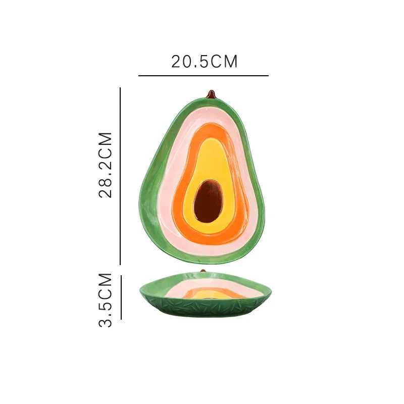 Fruit Shaped Ceramic Plate Creative Salad Plate Lovely Ceramic Tableware Fruit Plate Bowl Set Oven Dish Salad Bowl