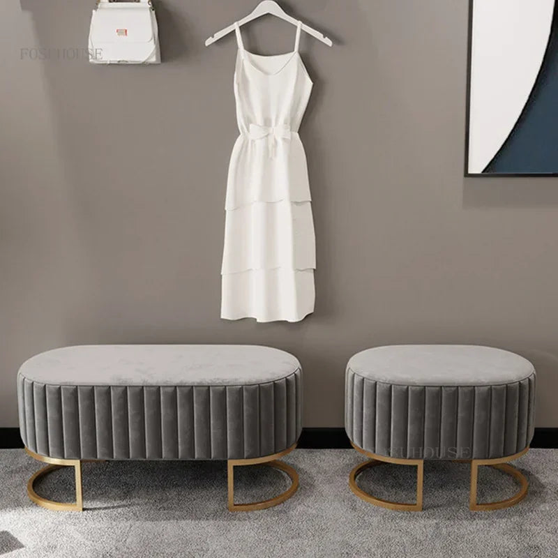 Ottomans Minimalist Shoe Portable Stools Cafe Viila Vanity Stool Home Furniture Portable Stool