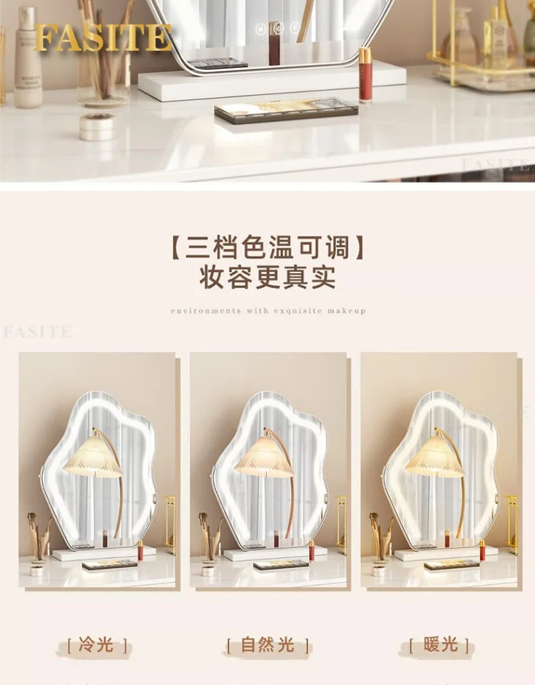 Modern Simple Makeup Table Household Bedroom Writing Desk Corner Desk Integrated Makeup Table