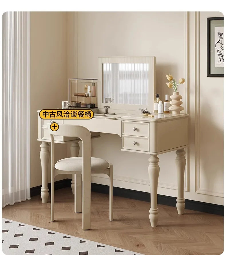 Luxury Modern Organizer Dresser Vanity Mirror Makeup Desk Dressing Table Storage