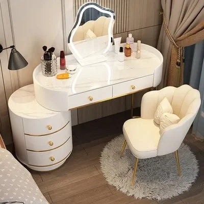 Vanity Table Women Luxury European Big Stool Study Dressing Table Organizer Home Furniture