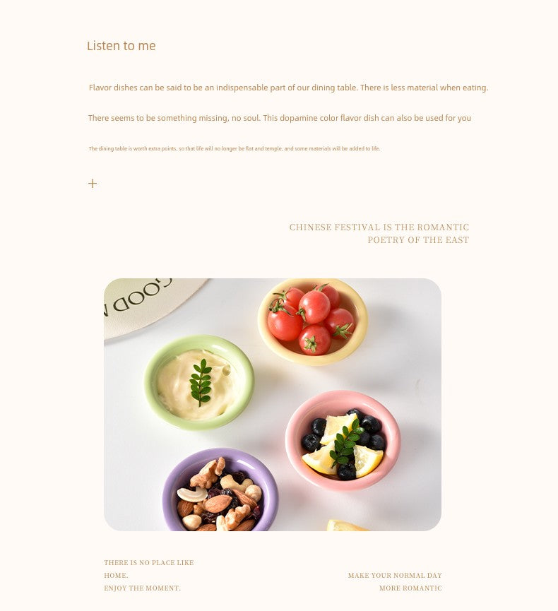 Gentle Lighting Dining Cream Style Ceramic Small Plate