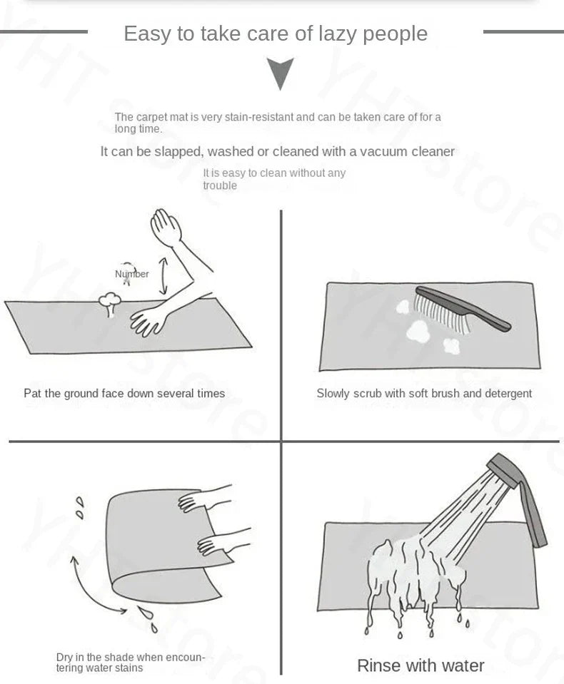 Kitchen Carpet PVC Waterproof and Oil-proof Carpet Easy To Clean Cushioning Rugs Artistic Striped Decorative Carpet Mats