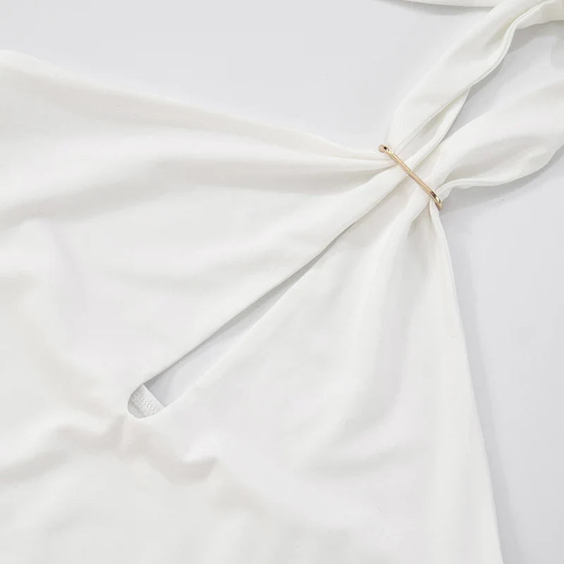 Women'S Solid Color Hanging Neck Tie Hollow Out Metal Ring Strapless Backless Tank Top Summer New Fashion Street Tank