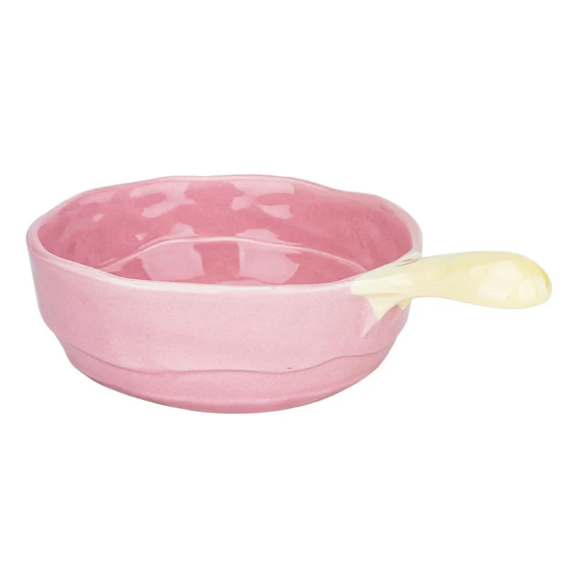 Large Ceramic Bowl with Handle, Multi Purpose, Dishwasher Safe, Heat Resistant, Microwave Ramen Bowl