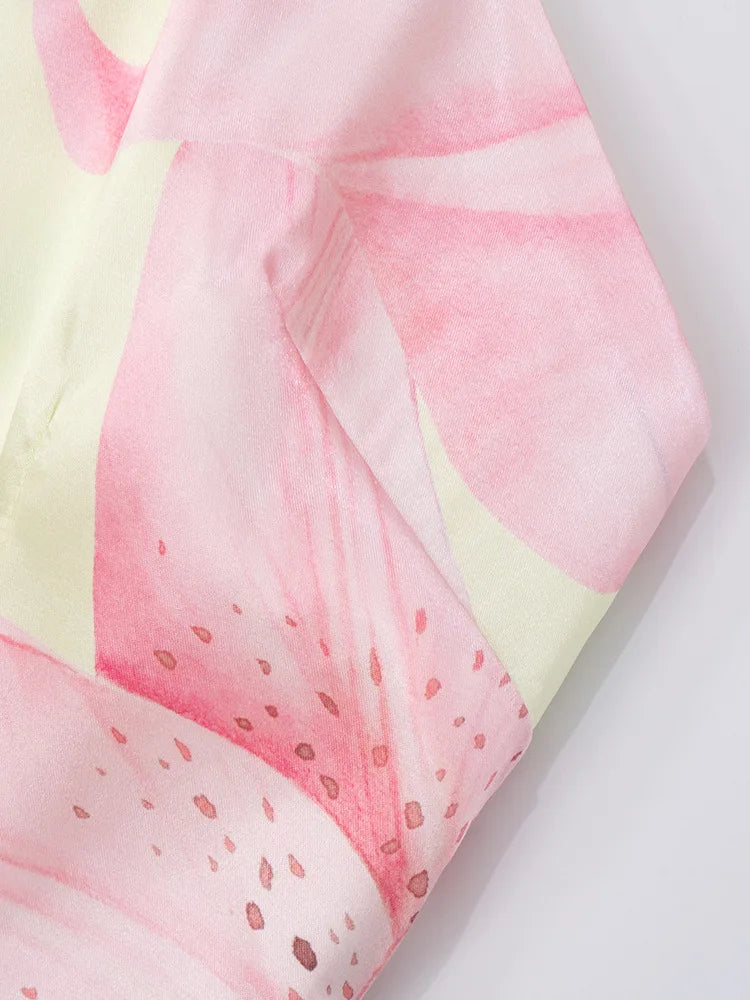 Halter Contrast Print Lace Up Fashion Slim Mini Dress A-line Dress