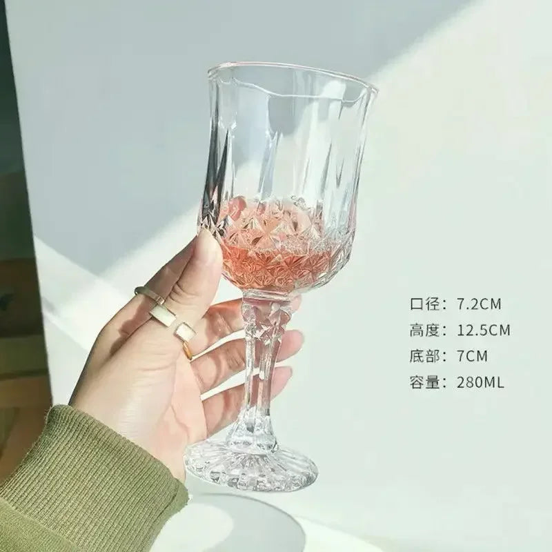 Heat Resistant 10 Styles Goblet Wine Champagne Mug High Color Glass