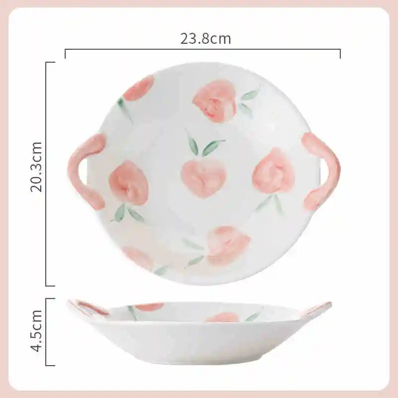 Cute Ceramic Handpaint Pattern Fruit Plate Salad Plate High Quality Plate