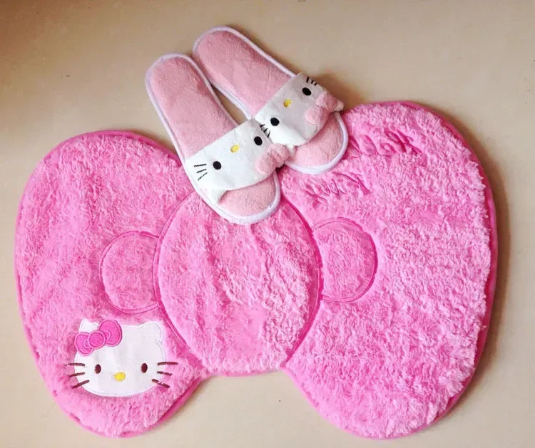 Sanrio Hello Kitty Rug Kawaii Anime Bedroom Bathromm Carpet Children Girls Bedroom Living Room Floor Mat Doormat Decoration