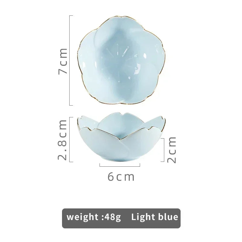 Kawaii Japanese Sakura Ceramic Dish Cherry Blossom Plate Sauce Dish Flower Bowl