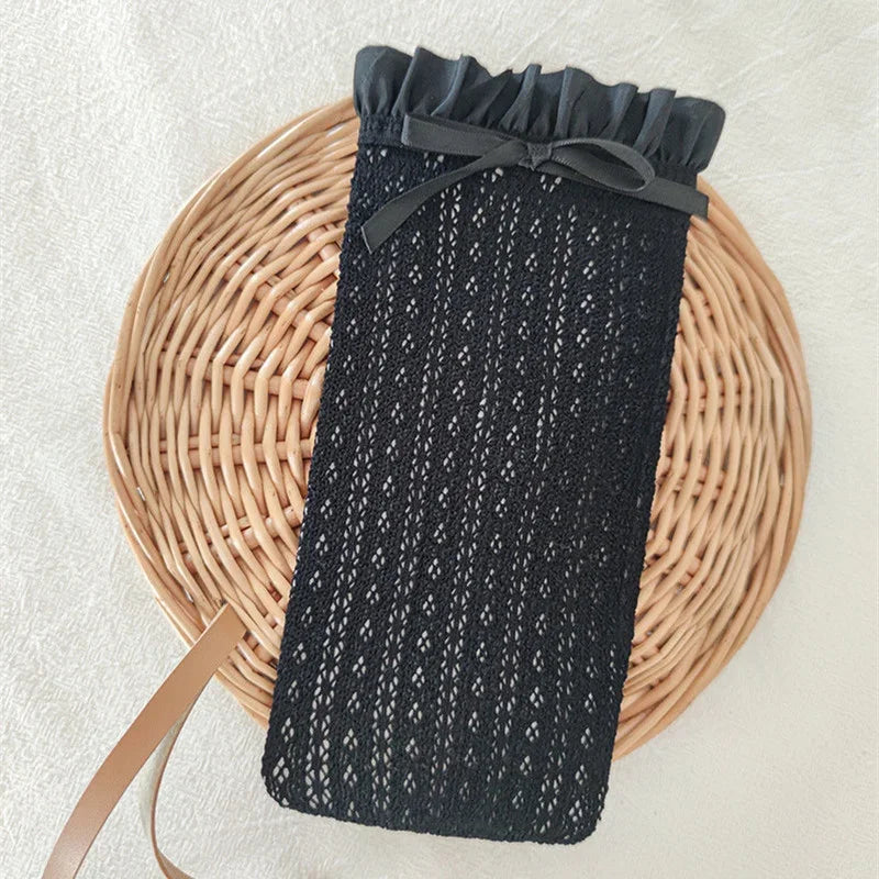 Retro Women Stockings Ruffle Long Socks Lolita Style Lace Knee High Sock Sweet Girls Cute Bow Thigh High Stocking