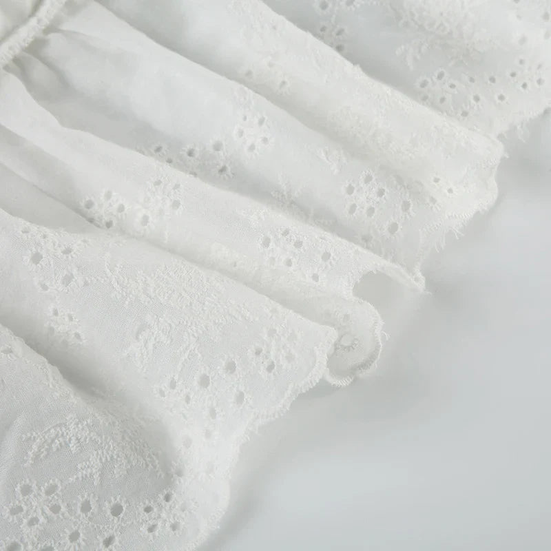 White Lace Pleated Skirt with Shorts Cute Coquette Low Rise Patchwork Super-short Mini Skirt