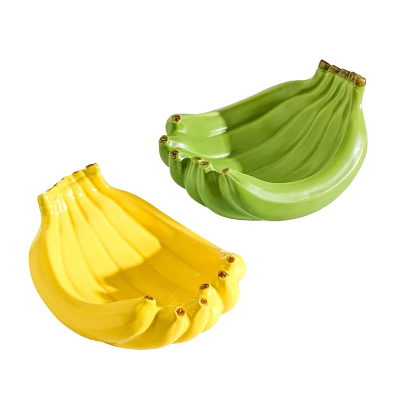 Ceramic Banana Shaped Fruit Bowl Table Plates Kitchen Dishes Tableware Luxury Serving Decoration