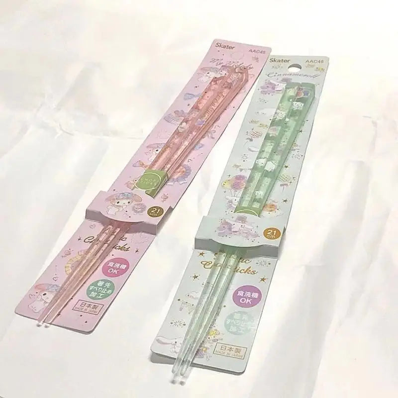 Sanrio Chopsticks Cinnamoroll My Melody Beautiful Acrylic Mold Proof Easy Carry and Can Be Sterilized At High Temperatures Gifts