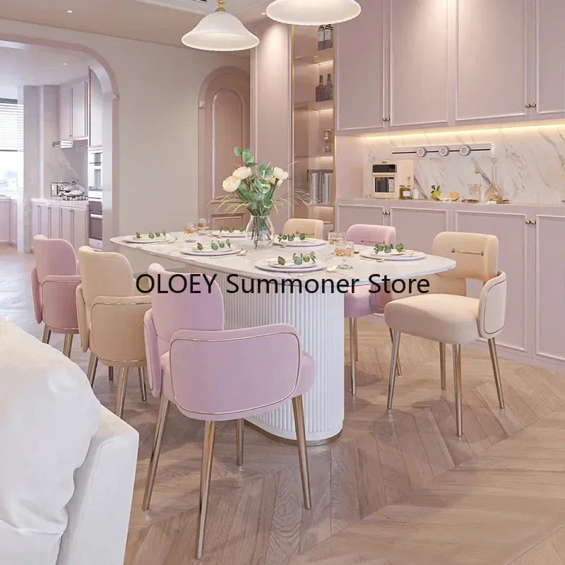 Pink Velvet Relaxing Chair Arm Single Furniture