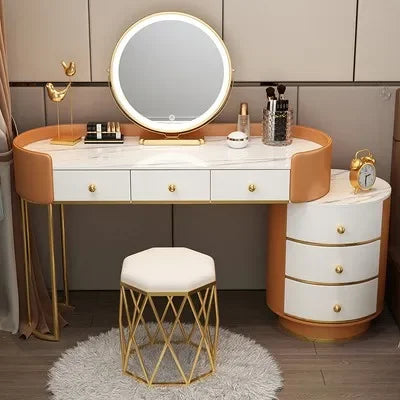 Vanity Table Women Luxury European Big Stool Study Dressing Table Organizer Home Furniture