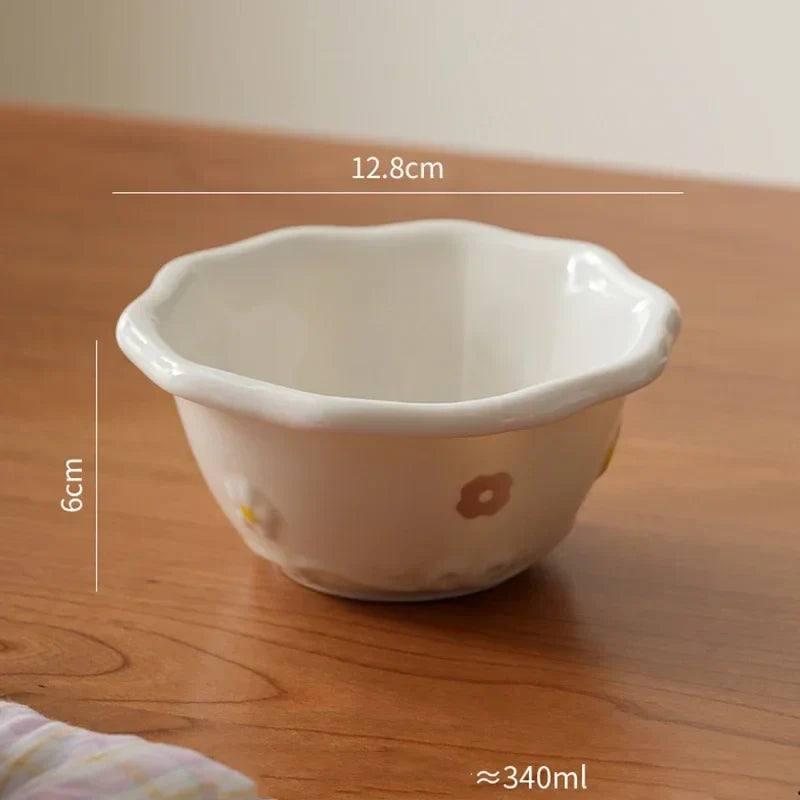 Light Luxury Ceramic Plate Sweet Lovely Dessert Salad Plate Delicious Dishes Dining Plates Exquisite Tableware