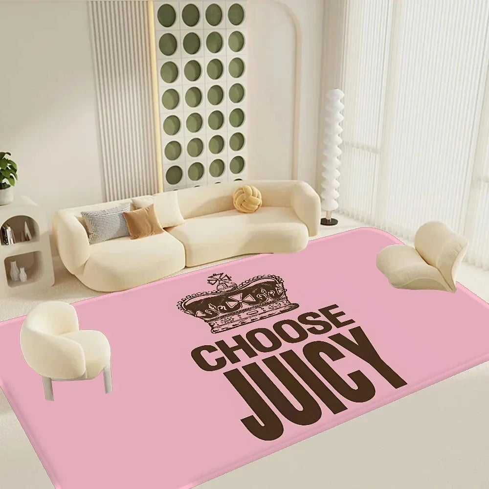 Juicy Couture Floor Mat Rectangle Anti-slip Home Soft Rug