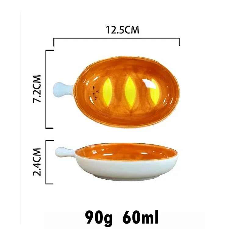 Croissant Plate Ceramic Seasoning Disc Creative Dipping Sauce Plate Cute Dessert Plate and Irregular-shaped Butterfly