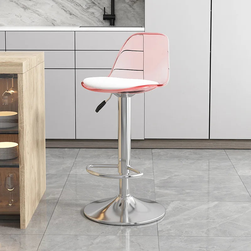 Home Dining Chair Front Desk Footstool Adjustable Lift Backrest Chair with High Stool