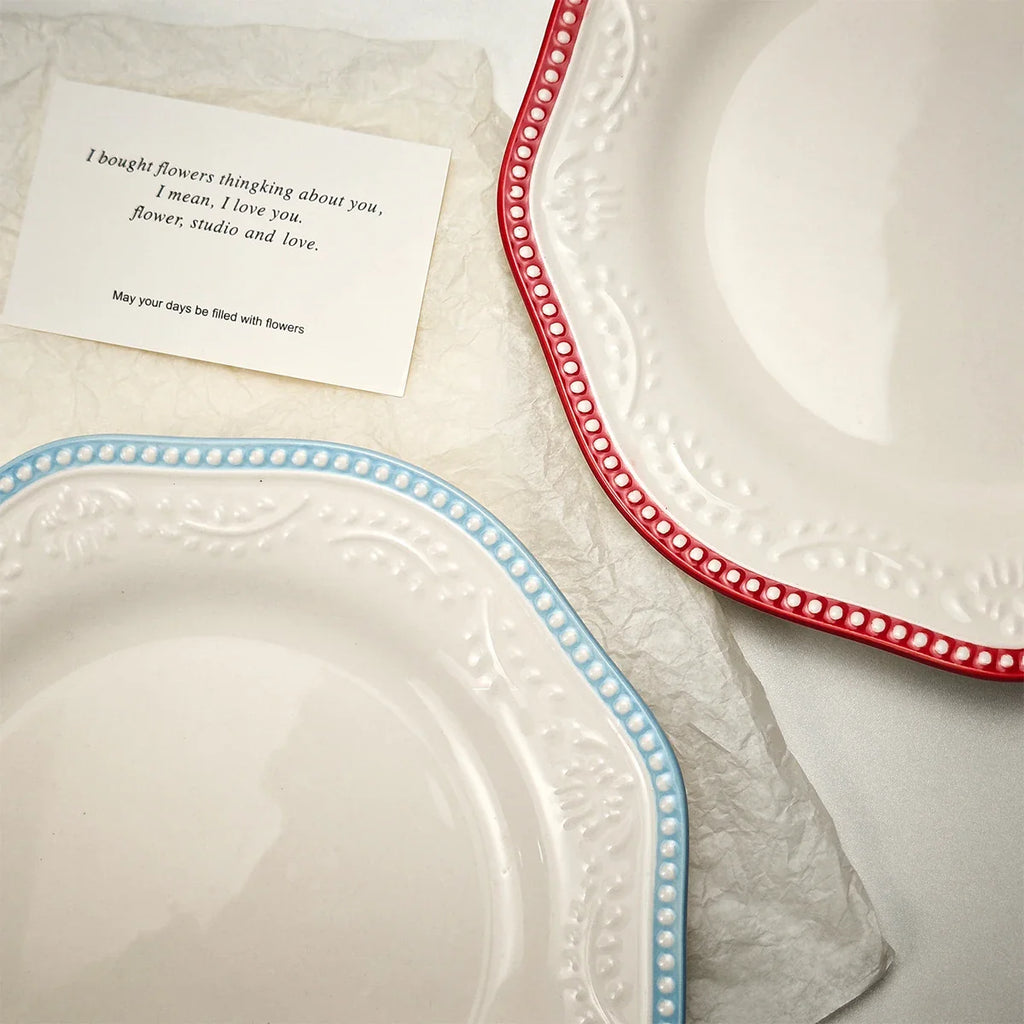 French Dessert Exquisite Retro Ceramic Plate