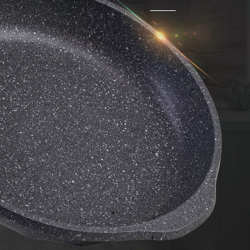 Stone Non-Stick Cooking Pan, Household Saucepan, Induction and Gas Compatible, Healthy Cookware, Stylish Pot