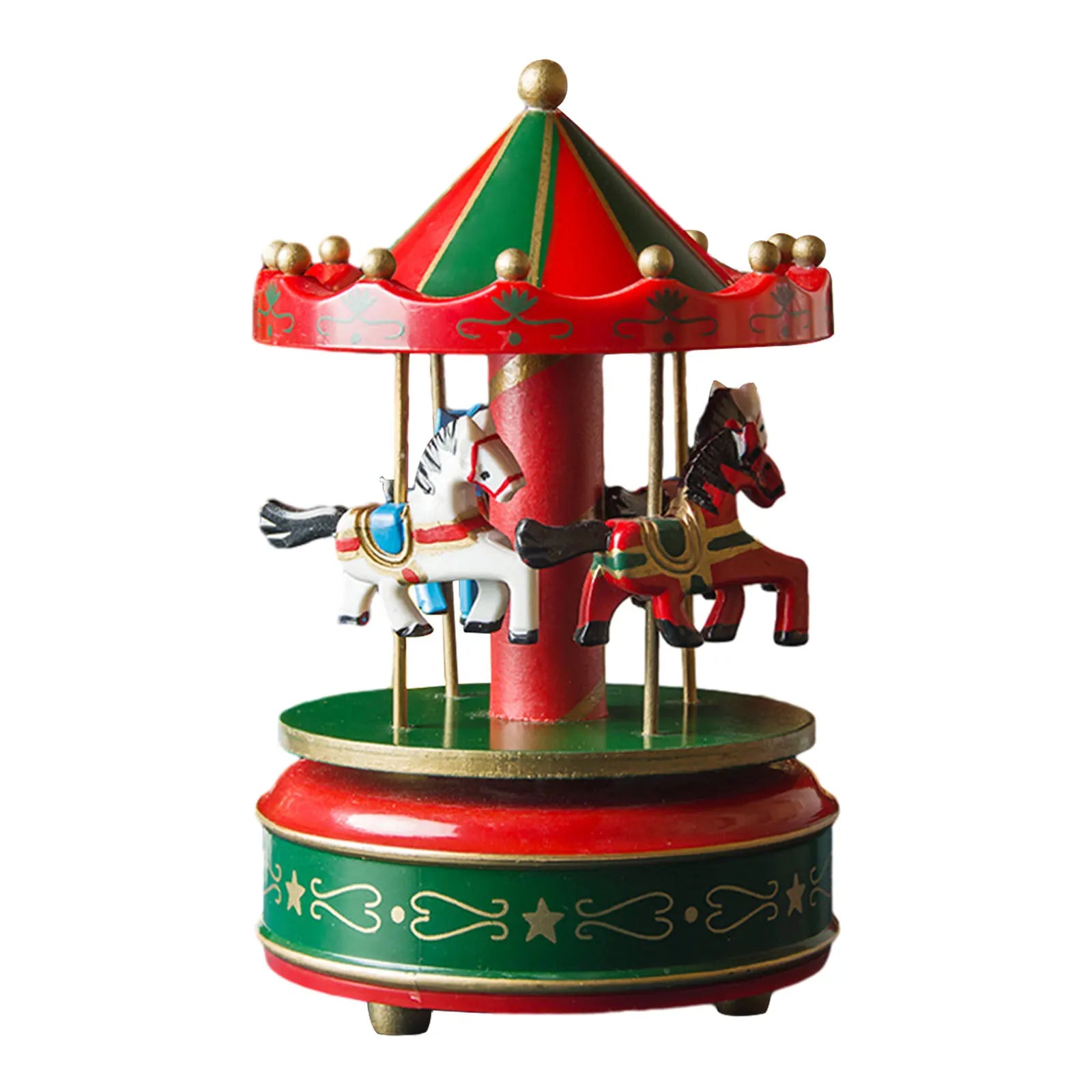 New Carousel Horse Music Box Resin Merry-go-round Musicical Box Home Desktop Decoration